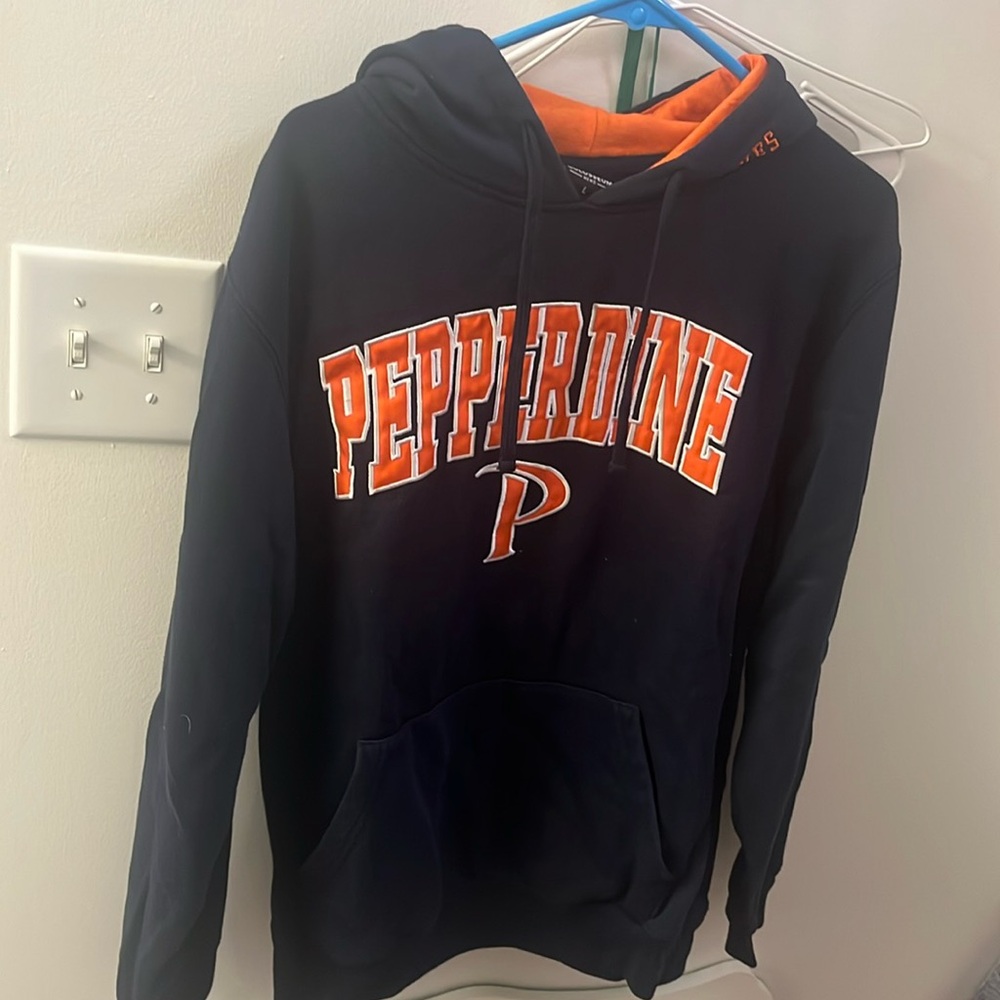Pepperdine Navy and Orange hoodie